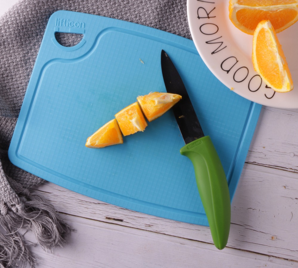 Liflicon Silicone Chopping Board 9.1x 7.1"Non-slip Cutting Board Flexible Tableware Mats for Fruit Vegetable Kitchen Table Tools