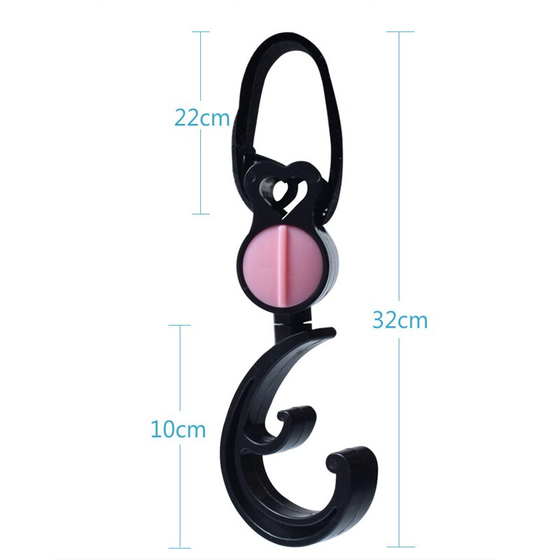 2 Pcs/Pack Baby Stroller Accessories Hook Multi Purpose 360 Degree Rotating Stroller Hanging Hooks Bag Holder Baby Accessories