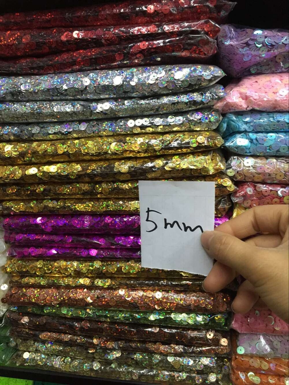 50g 5mm Flat Round Sequins Loose Sequins Glitter Transparent Sequins Paillette -41 Colors Available