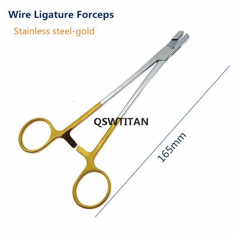 Ortopædisk cerclage wire twister wire cutter wire ligatur pincet veterinært ortopædisk kirurgisk instrument: 1 stk guld