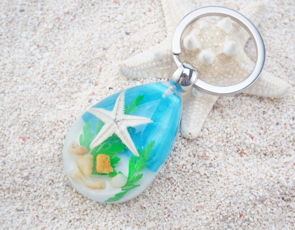 Underwater World Student Travel Souvenirs Marine Amber Keychain Children Summer Holidays Winter Holidays