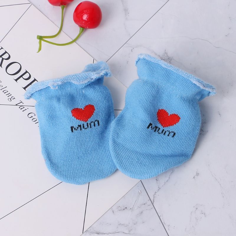 1 Set Baby Socks Gloves Prevent Scratch Face Warm Winter Autumn Soft Breathable Cartoon Cute Newborn Boys Girls Costume