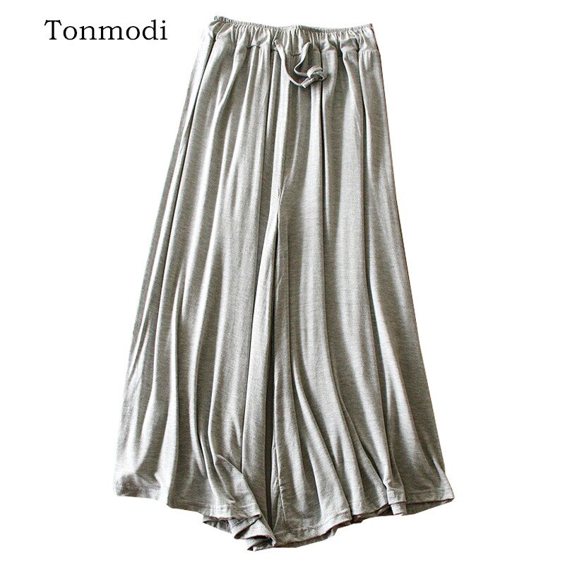 Wide leg Pants Women Summer Modal Pants Women Lounge Sleep Bottoms Loose Casual Wide leg Trousers