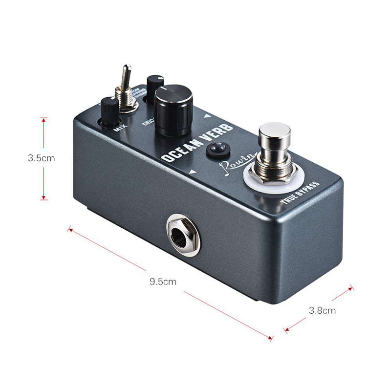 Ocean verb digitale reverb gitaar effectpedaal 3 modi kamer/veer/schittering aluminiumlegering behuizing true bypass