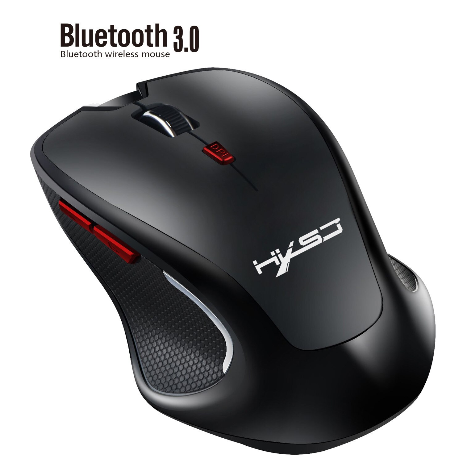 Bluetooth 3.0 Wireless Mouse Ergonomic Mouse 2400dpi Adjustable High-definition Optical Sensor for Game/ Working
