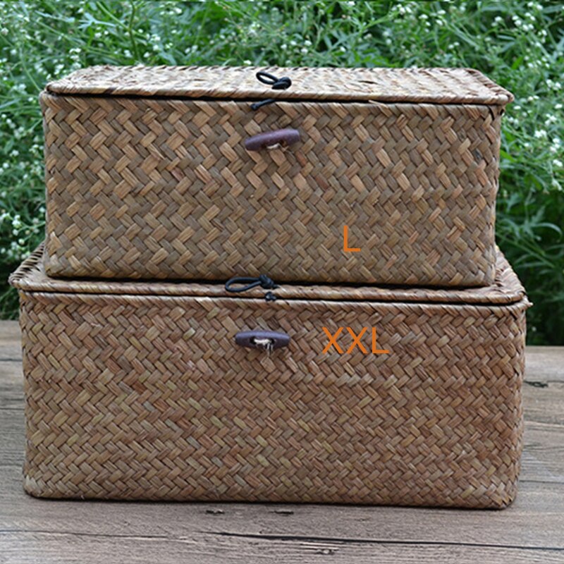 Seaweed Storage Basket Hand-woven Storage Box with... – Grandado