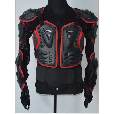 moto complet corps armure vestes hommes coude épaule poitrine dos Protection Protection équipement de Protection vêtements vestes: Rouge / XL