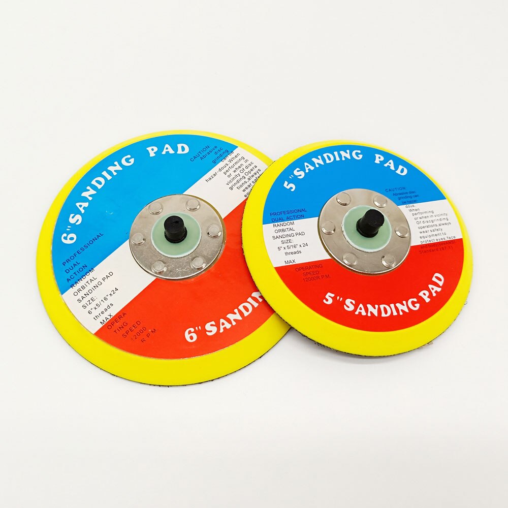 Backer Backing Plate Pad 5inch/6inch Hook&amp;Loop Sanding DISC For Air Sander Car Polisher Buffing