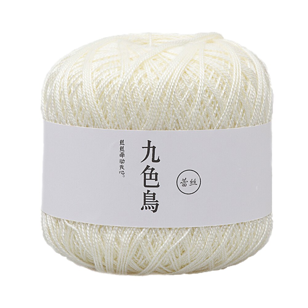 1 Roll Two Strands Soft Cotton Rope DIY Knitting Weaving Twine Thread Cord Yarns Scarf Sweater Eco-friendly: Milky White