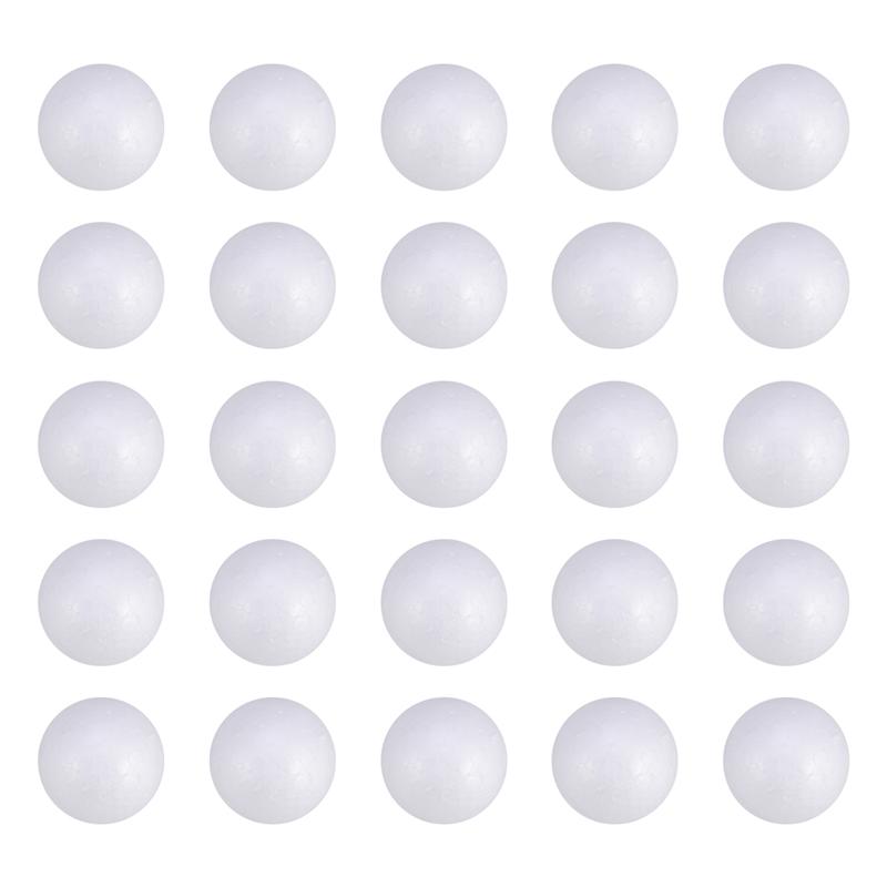 50/100 stk bryllupsdekorasjon modellering håndverk solide polystyrenskumkuler runde kuler diy ting (fast 6/5/4/3/2cm): diameter 5cm-50 stk