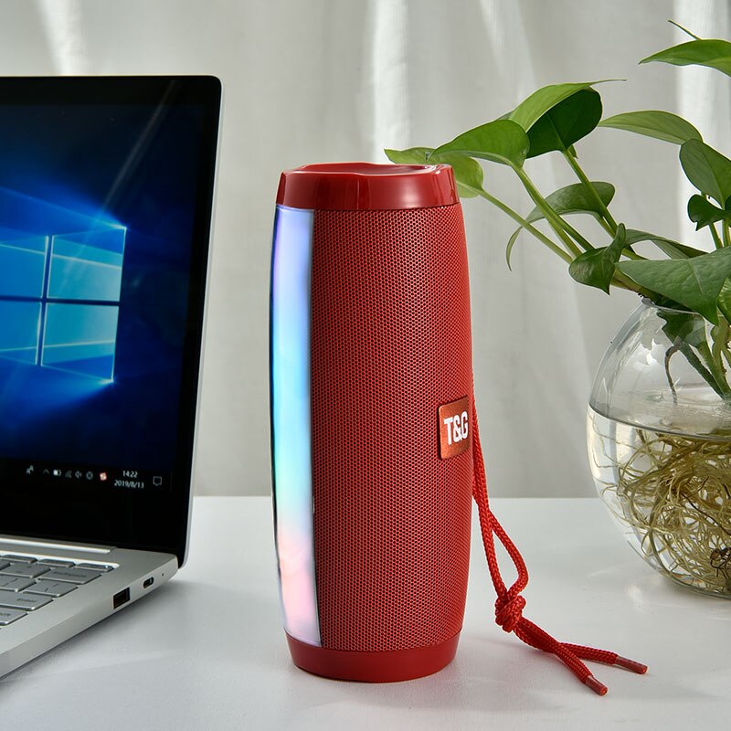 TG157 LED Blinkt Licht Bluetooth Lautsprecher tragbar Mit Seil draussen Loundspeaker 1200 mAh Stoff Wasserdicht Subwoofer FM Radio: verrotten