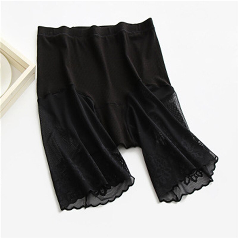Pantalones cortos de seguridad para mujer, Shorts sexys de encaje, antirozaduras, hasta el muslo, talla grande