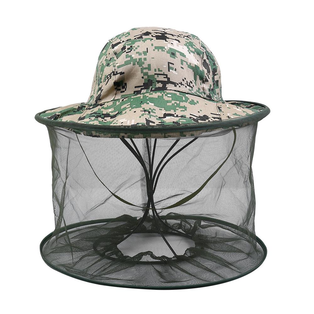 Outdoors Fishing Cap Anti Mosquito Bug Bee Insect Mesh Hat Head Face Protect Net Cover Travel Camping Equipment CD: Default Title