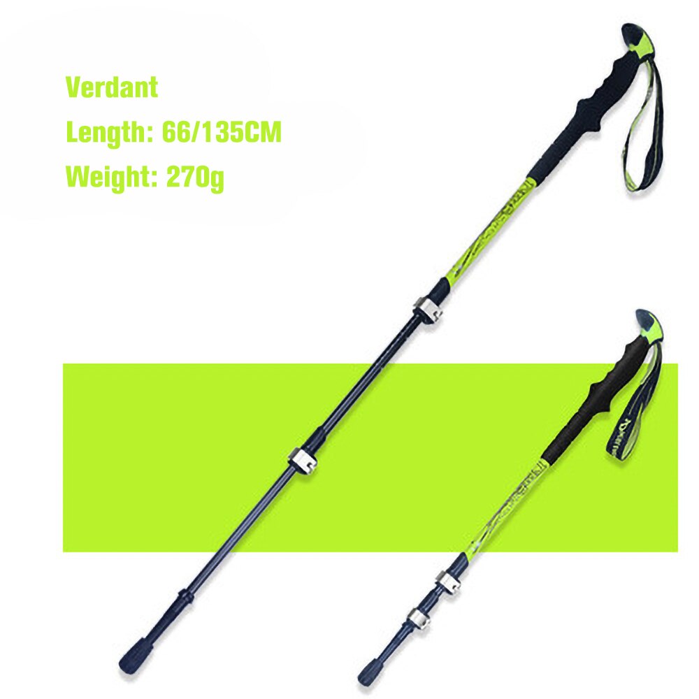 Upgraded Trekking Poles Walking Sticks Hiking Canes Folding Aluminum Walking Pole Nodic Walking Sticks: green