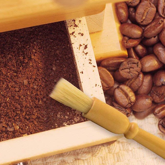 2 Pcs Koffiemolen Reinigingsborstel Hout Afstoffen Borstel Voor Espresso Stations En Apparatuur