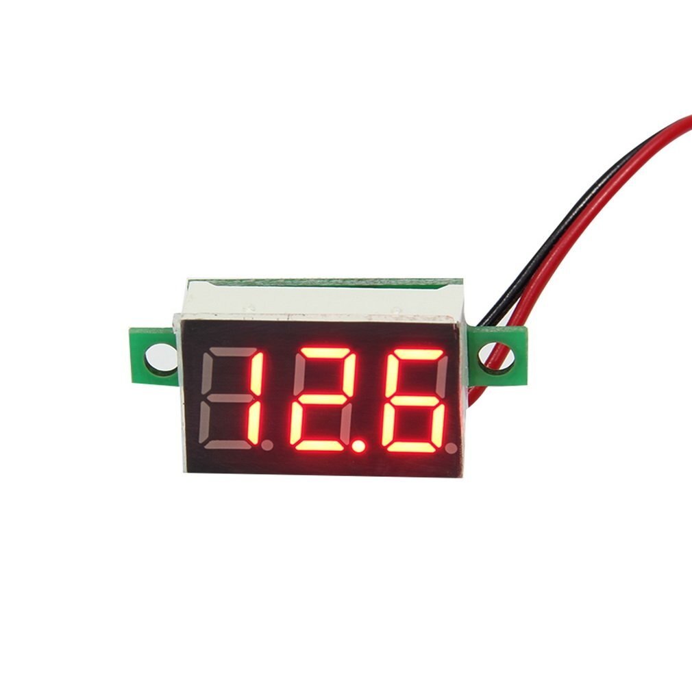Mini Maat Led Panel Voltage Meter 3-Digitale Aanpassing Voltmeter 3-Digitale Lcd Display Aanpassing Voltmeter 200 Ms/Tijd