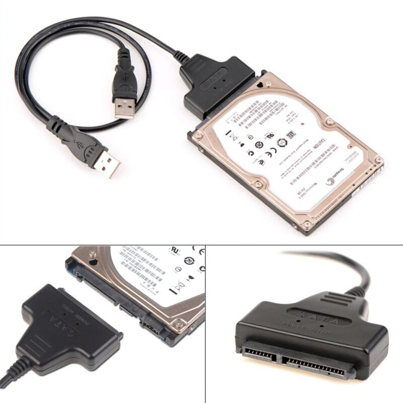 USB 2.0 Interface Powerful Adapter Cable Accessories Sata Connector USB 3.0 SATA 15 + 7 Pin Connector Gadgets USB Hard Disk 2.5
