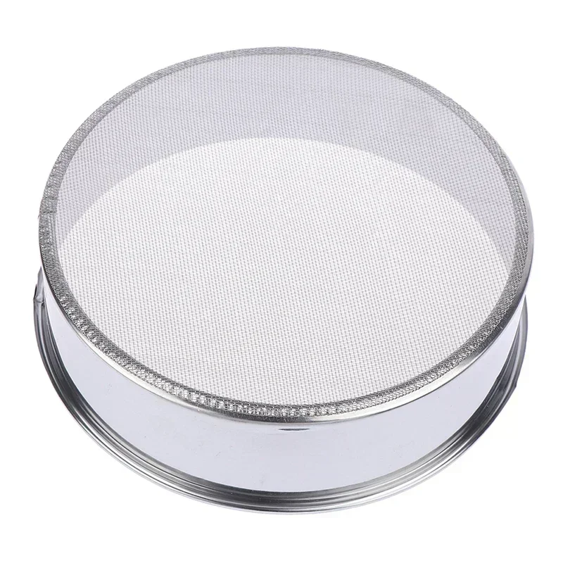 Tamiz tamiz de harina de malla, colador para hornear pasteles, herramientas de cocina para el hogar, ideal para tamizar harina de acero inoxidable, 15cm, 1 ud.