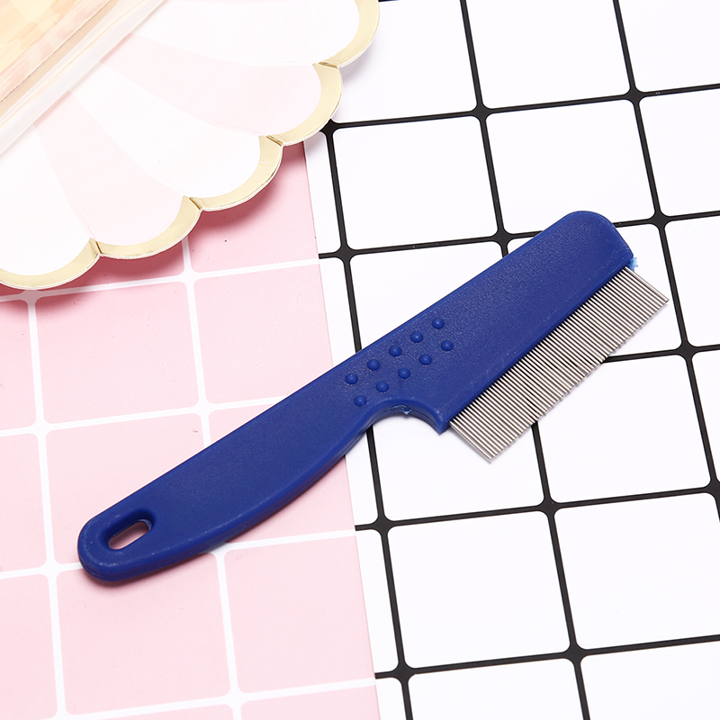 1pc Metal Nit Head Hair Lice Comb High Comfort Head Lice Comb Fine Toothed Flea Flee with Handle For Kids Pet Tool