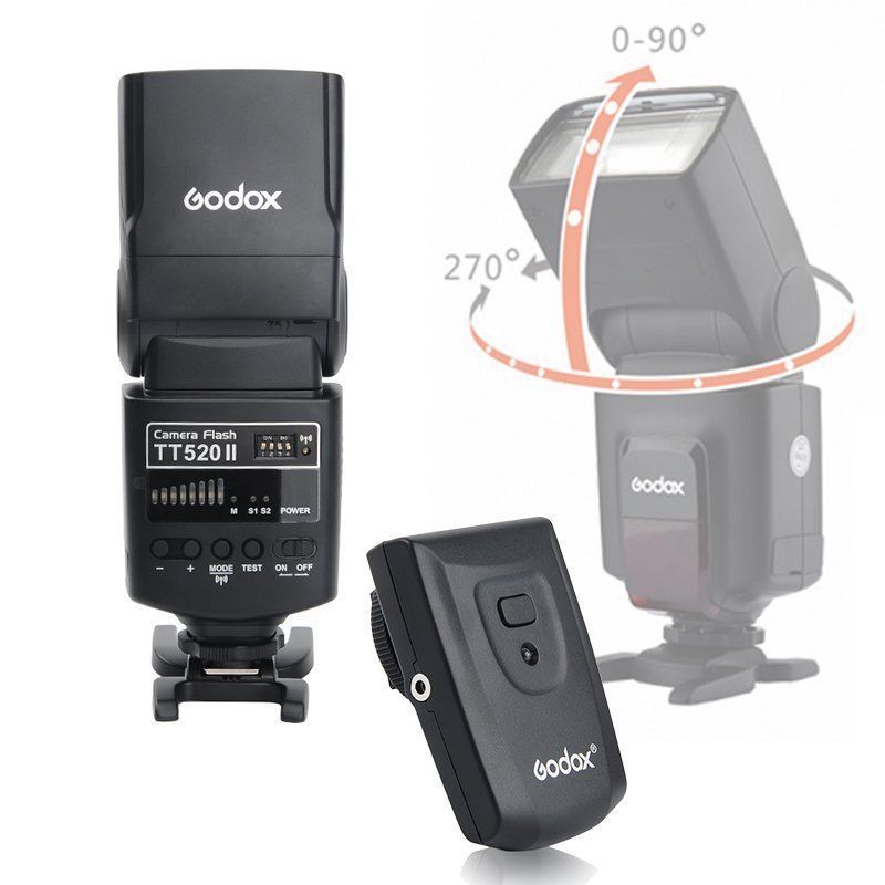 GODOX TT520II TT520 II Flash Speedlite para Canon EOS 1300D 800D 750D 760D 700D 650D 100D 80D 77D 60Da 5Ds 5Ds R 5D Mark IV 7D 6D