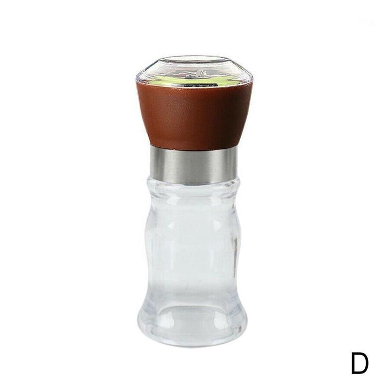 4 Colors Manual Stainless Steel Salt Pepper Grinder Spice Core Portable Grinding Mill Ceramic Useful Kitchen Tools Cooking S7B5: Brown