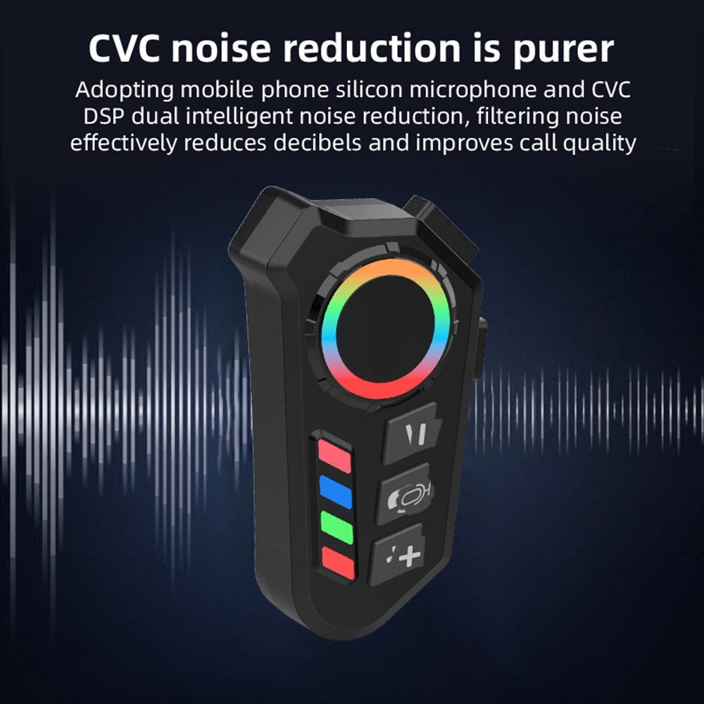 K06 Motorhelm Headset Bluetooth 5.4 Koptelefoon Draadloze Motor Koptelefoon Handsfree Stereo Muziekspeler met omgevingslicht