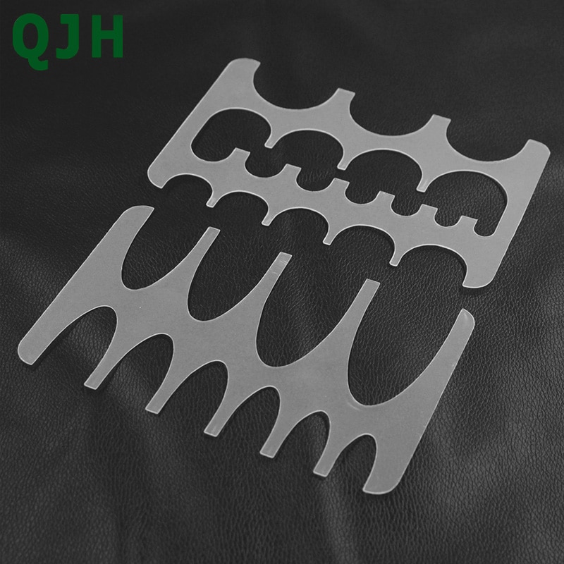Half Transparent Plastic Leather Belt Tail Mold PVC Template V-shaped U-shaped Belt Tail Leathercraft Scribing Template