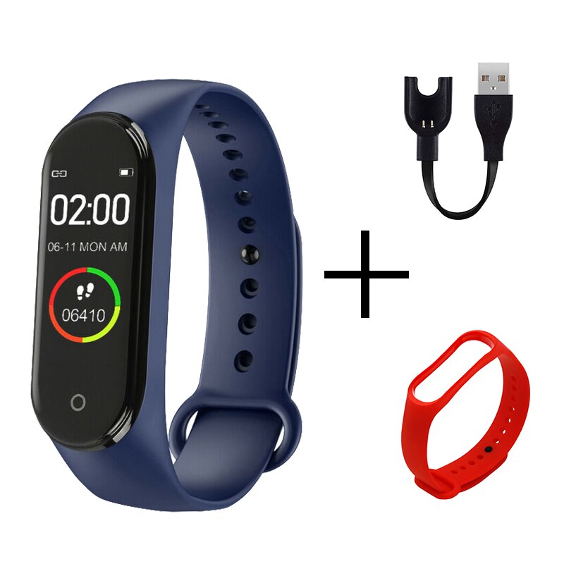 Sports electronic watch Smart Band Fitness Trcker M4 Sport Bracelet Pedometer Heart Rate Blood Pressure Bluetooth Health: Package E