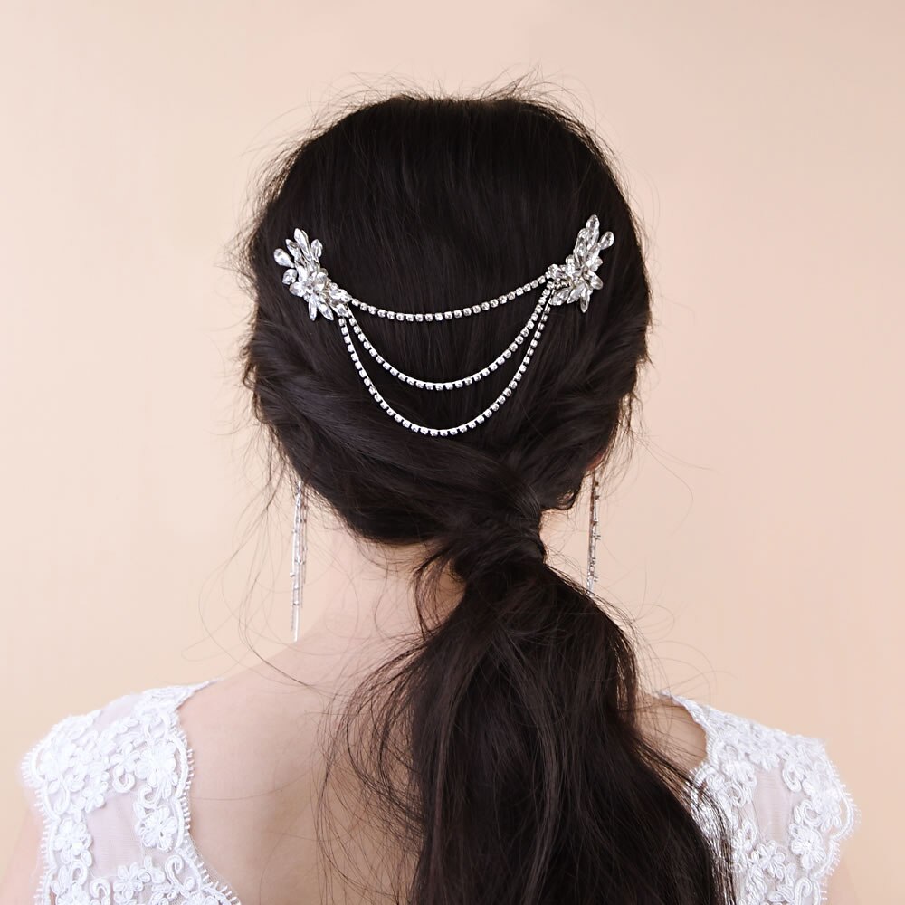 Peineta nupcial, horquilla de cristal, accesorios para el cabello de boda, Flor del pelo de perla, horquillas de diamante para el pelo de novia, pieza para el pelo de boda