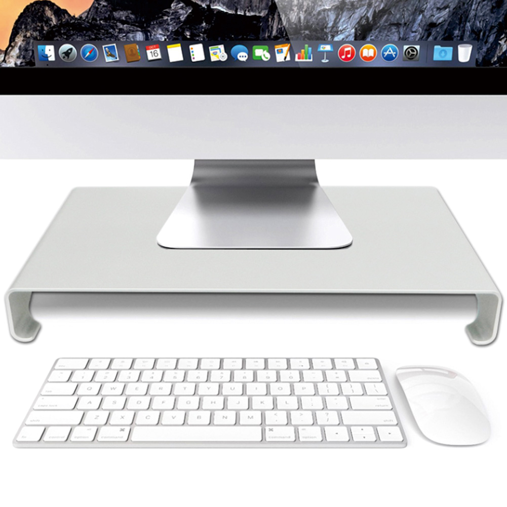 Screen Riser Aluminum Alloy Bracket Keyboard Storage Strong Monitor Stand Anti Slip Universal Multifunctional Heightening Holder