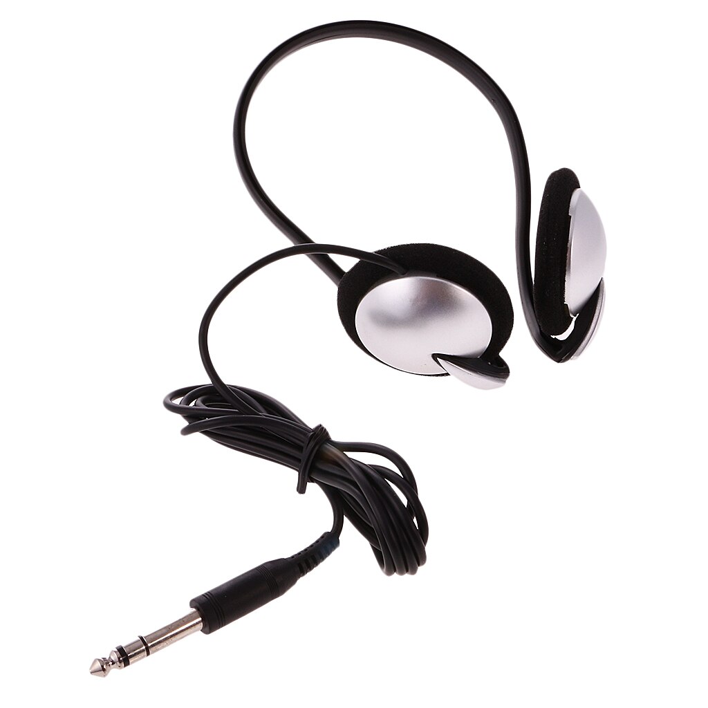Czarny 1.5m kabel 6.3mm wtyczka słuchawki słuchawka redukcja szumów dźwięk przestrzenny na klawiatura laptopa i pianino cyfrowe