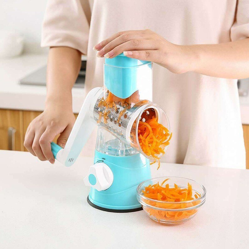 Potato Carrot Grater Slicer Vegetable Cutter Round Mandoline SlicerStainless Steel Multifunction Chopper Blades Kitchen Tool