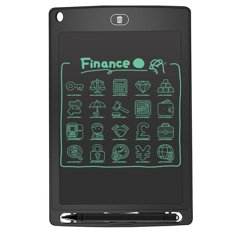 Divertida tableta de dibujo Digital Miki, tableta de escritura Lcd de 8,5 pulgadas, tabla gráfica electrónica portátil Ultra delgada, almohadilla para para niños: Black