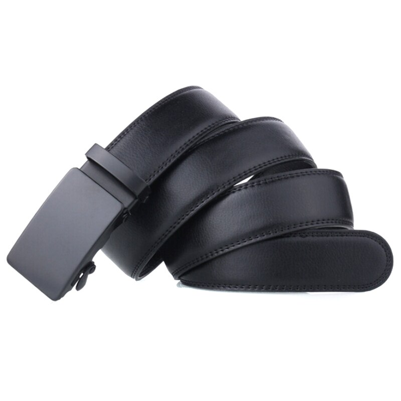 Men Belt Automatic Leather Luxury Black Belt Men's Belts Automatic Buckle Belt Cummerbunds Male