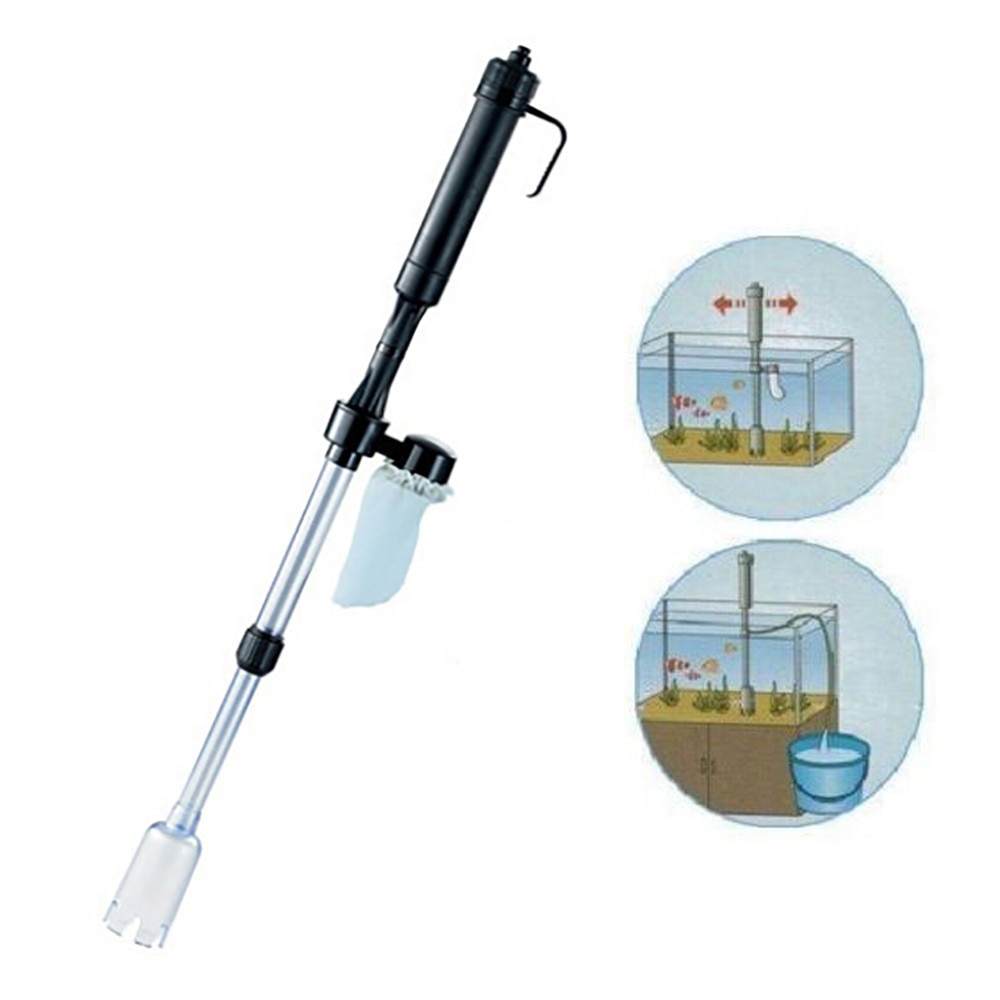 Batterij Grind Stofzuiger Aquarium Fish Tank Cleaning Sifon Water Elektrische Wisselaar Aquarium Accessoires 25: Default Title