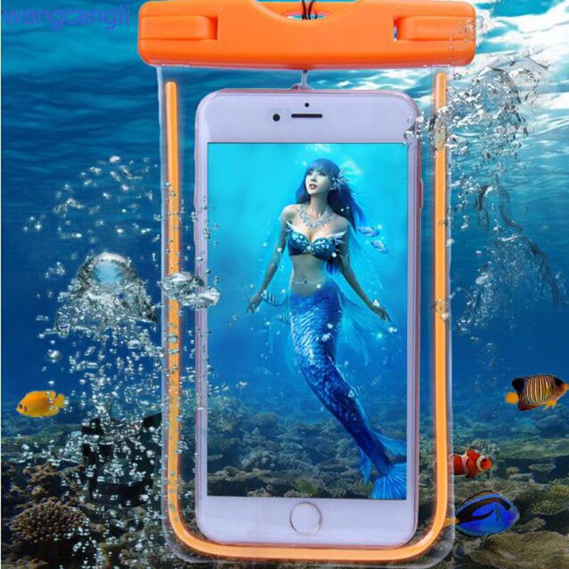 Funda Universal impermeable para teléfono móvil, carcasa de PVC transparente sellada bajo el agua para natación, para iPhone 8, samsung S9