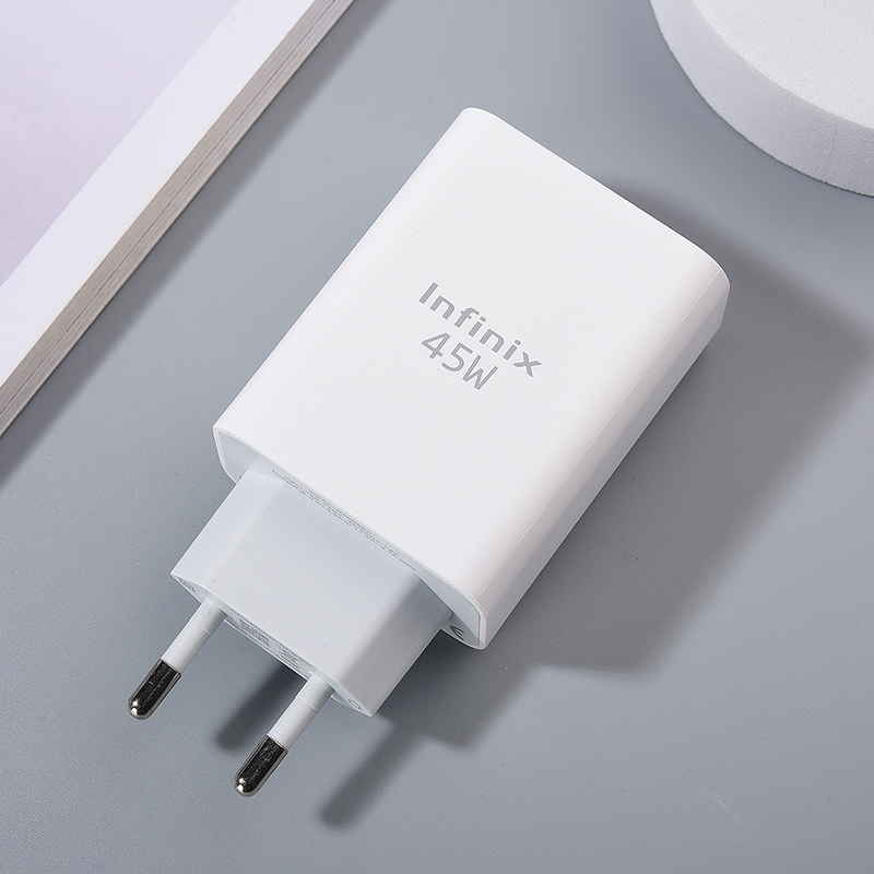 Infinix-Carregador USB Original, 45W, Carregamento Super Rápido, Adaptador UE, Compatível com Note 40, 30 Pro, Zero, 30, X, Hot 40, 30 Pro, 30i, 40i, 12i: IL