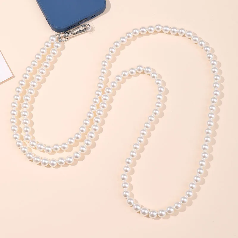 Universellt telefonsnodd metallhalsrem nyckelband för mobiltelefoner anti-borttappningsremmar greppkedja crossbody-tillbehör: Rosa guld