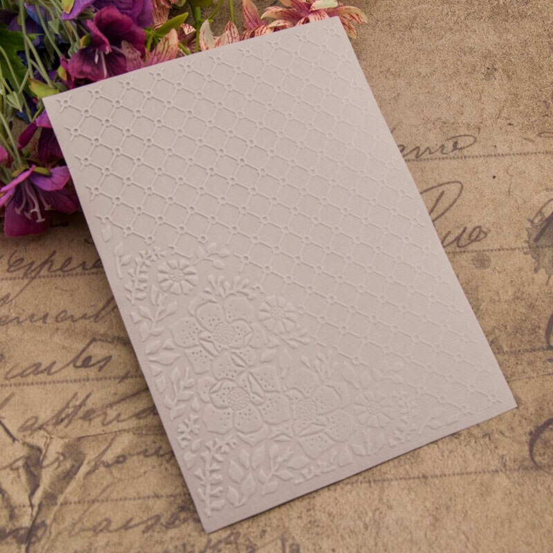 2022 Flower Leaf Plastic Embossing Folders Paper Cards Template Scrapbooking Craft Grid Background DIY Photo Album Home Decor