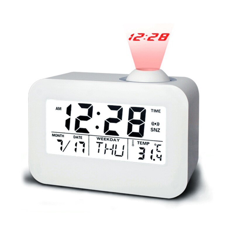 mult-Style Projection Alarm Clock Digital Ceiling Display 180 Degree Projector Dimmer Radio Battery Backup Wall Time Projection