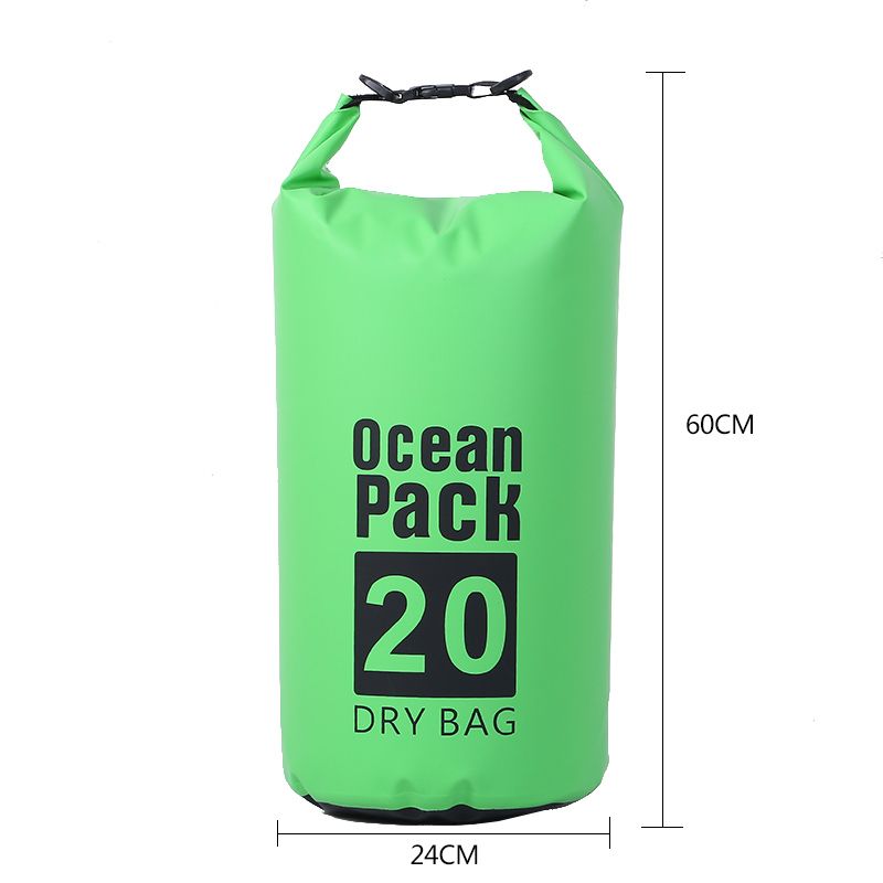 20L Capacity Waterproof Bag Outdoor Portable Swimming Bag Camping Waterproof Products Outdoor Climbing Storage Storage Supplies