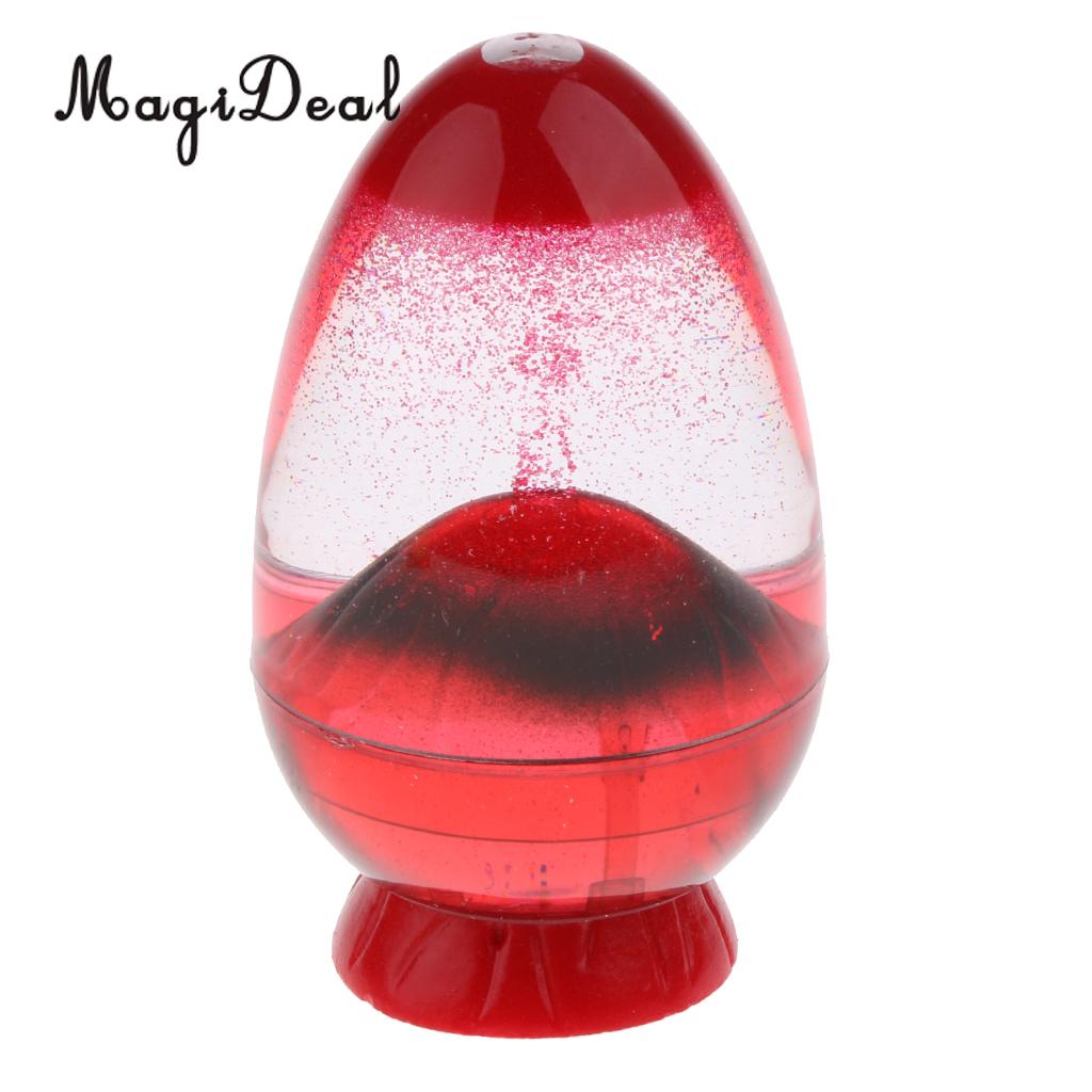 Volcano Eruption Egg Liquid Sandglass Hourglass Sand Timer Gadget Toy Home Decor Shelf Display Ornament Decoration