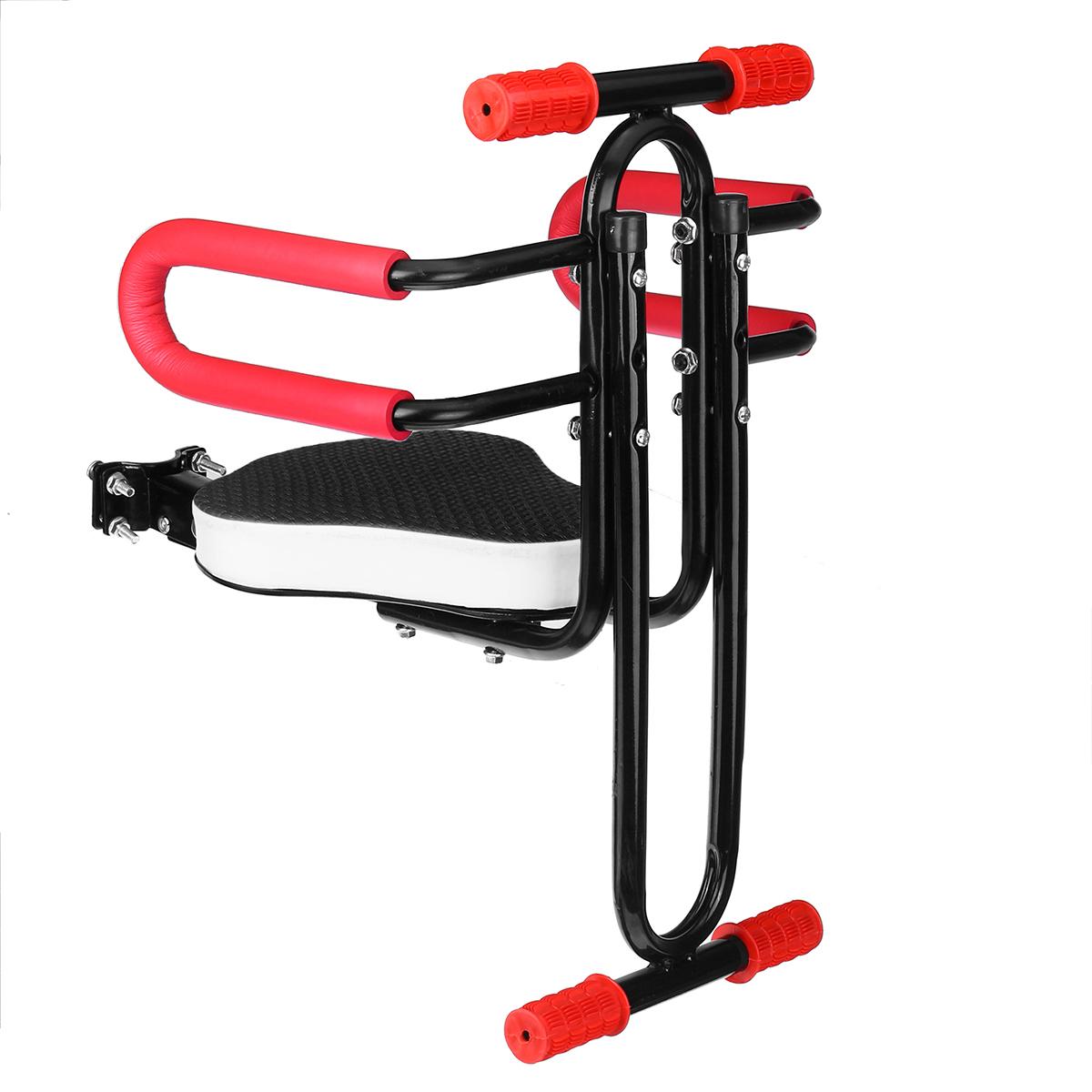 Selle de vélo détachable Tube en acier cadre de siège vélo électrique pliant siège avant selle enfants enfant enfant pliable plaque de siège: Black