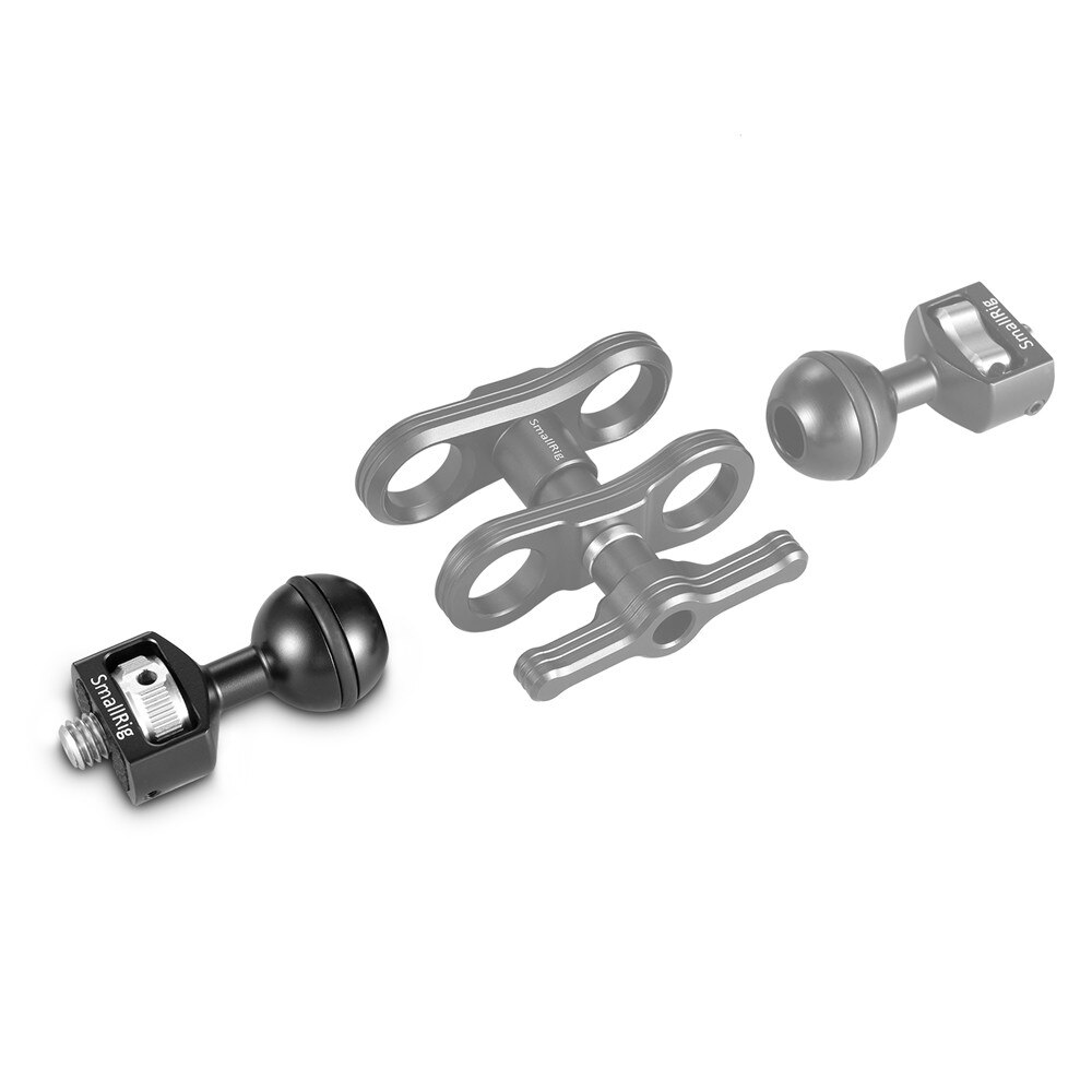SmallRig Ballhead With 3/8-16 Screw For Quick Release Articulating Magic Arm With Double Ballheads Extension -2211
