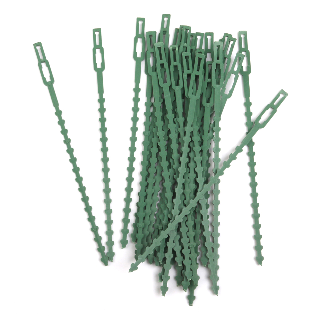 30Pcs 16.5 Cm Groene Tuin Kabelbinders Plastic Tuinieren Clips Klimmers Wendingen Strips Tuin