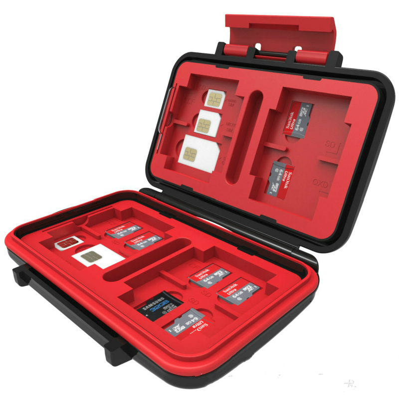 Memory Card Case Houder Voor 4 Cf 8 Sd Kaart Sdxc Mspd Xd 12 Tf T-flash Opbergdoos Waterdicht Anti -Shock Protector Case