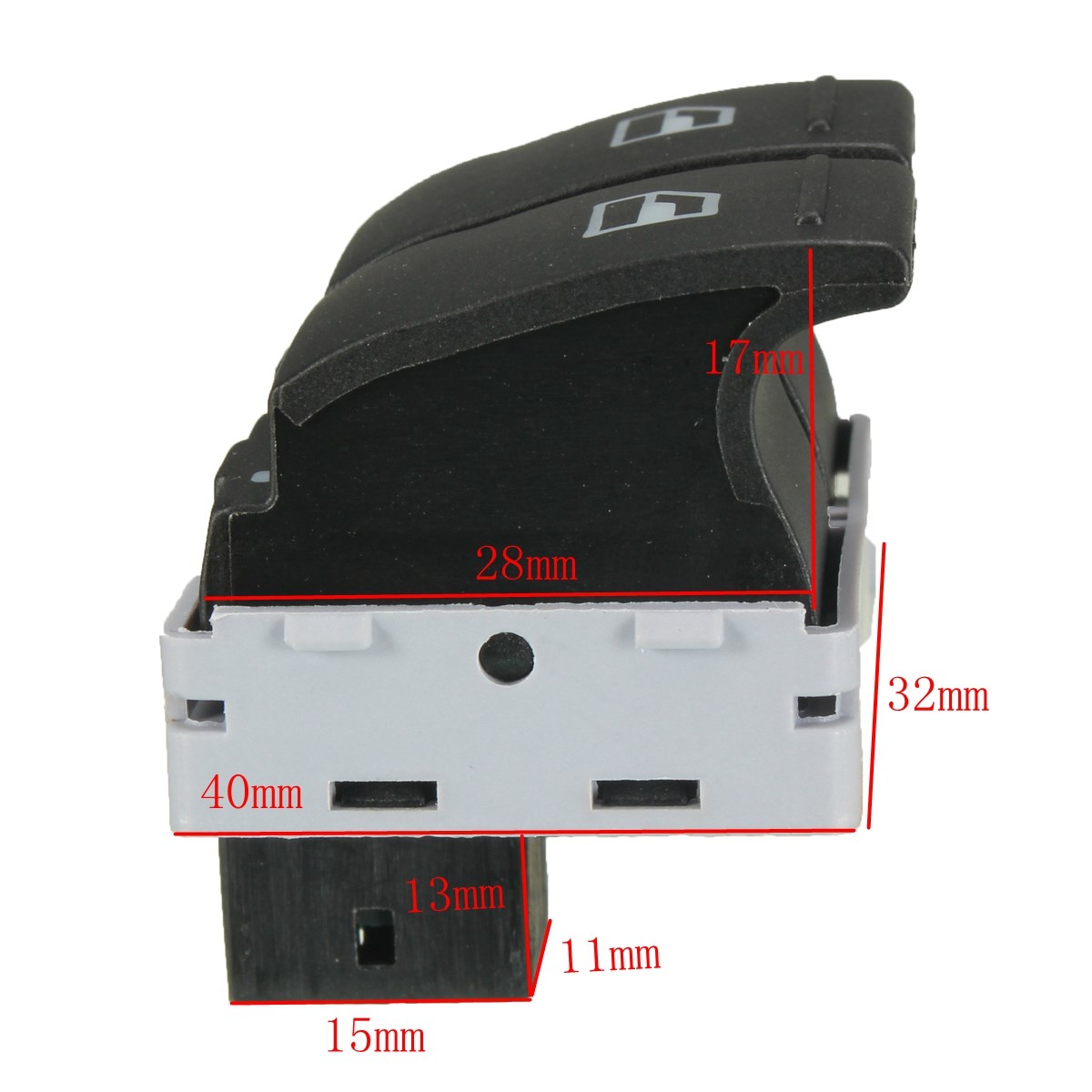 Black Electric Window Switch Driver Side for VW Transporter T5 T6 7E0 959 855A