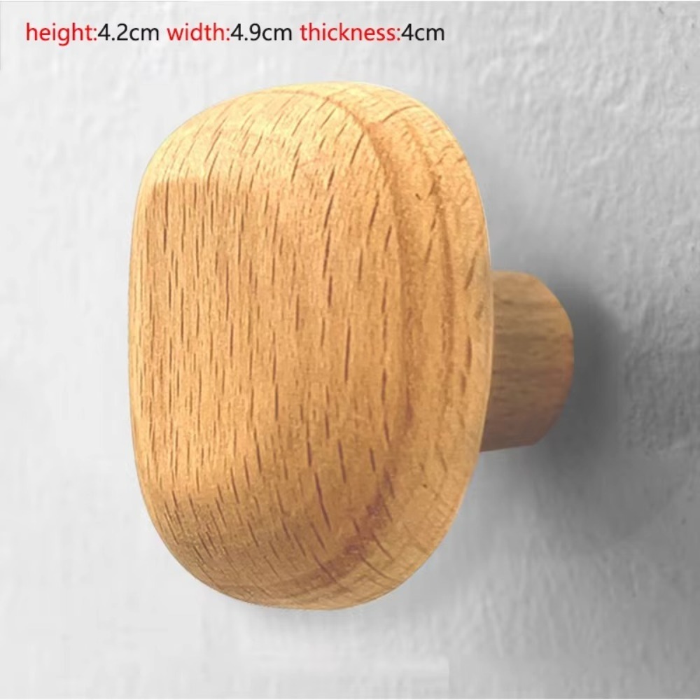 Kiezelvormige wandgemonteerde kapstok sleutel hoed sjaal handtas natuurlijk hout kleerhanger decoratieve badkamerrek opslaghanger: Army Green