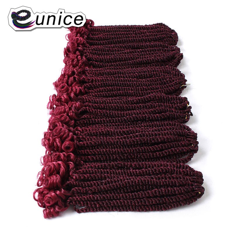 Eunice-Extensions de tresses synthétiques havane au Crochet, en Fiber de haute température, 1 pièce, 1B/27/BUG