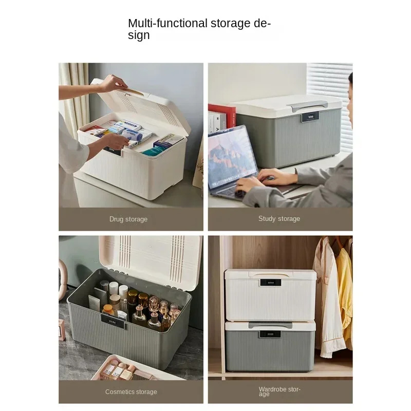 Household Valuables Storage Box, Privacy Documents Safe, Car Password Lock Box, Secure Portable Organizer